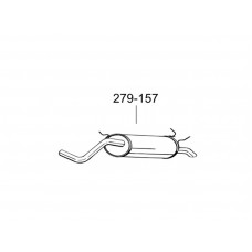 Глушник Рено Меган (Renault Megane) / Рено Сценік I (Renault Scenic I) 1.4i 16V 99- (279-157) Bosal 21.267 алюмінізований