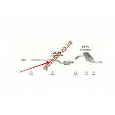 Резонатор Сеат Алтея (Seat Altea)/Сеат Леон (Seat Leon) 1.6i 16V 05-06 (23.79) Polmostrow алюмінізірованний