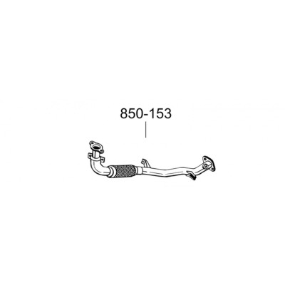 Труба Мітсубісі Спейсстар (Mitsubishi Spacestar) 01-04 (850-153) Bosal алюмінізована