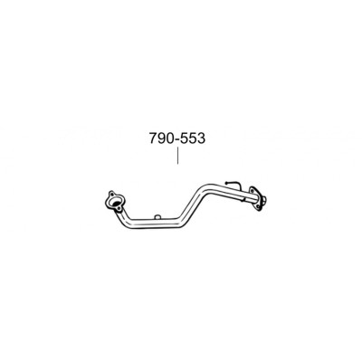 Труба Ніссан Ноут (Nissan Note)/Нісан Мікра (Nisan Micra) 1.4, 03-05 (790-553) Bosal 15.230 алюмінізірованний