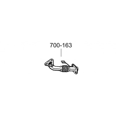 Труба Ніссан Навара (Nissan Navara) 06-10 (700-163) Bosal алюмінізована