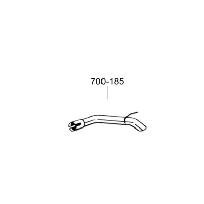 Труба Опель Астра J (Opel Astra J) 09- (800-183) Bosal алюмінізована