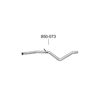 Труба приймальна Дачія Логан/Рено Логан (Dacia Logan/Renault Logan) (850-073) 1.4/1.6i 03 Bosal алюмінізірованний