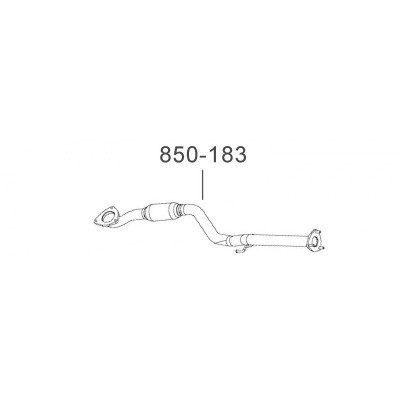 Труба приемная ДЕУ Ланос (Daewoo Lanos) 1.5 Geely (з гофрою) Euro 2 (TF69Y0-1203010-22) Bosal алюмінізірованний