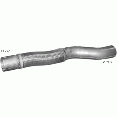 Труба промежутоная Мерседес (Mercedes) 614 din 53242 (69.66) Polmostrow алюмінізірованний