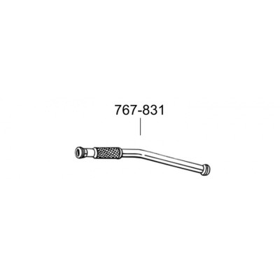 Труба Сааб 9-3 (Saab 9-3) 2.0/2.3 98-00 (767-831) Bosal 48.19 алюмінізірованна