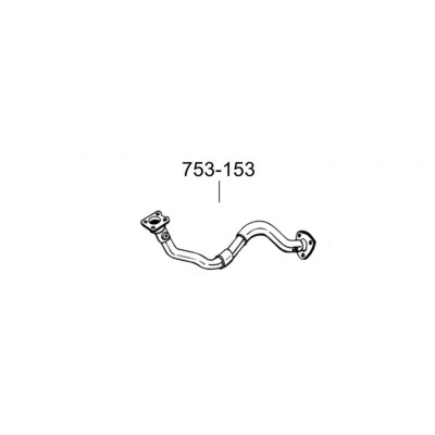 Труба Фольксваген Бора (Volkswagen Bora) 98-05 (753-153) Bosal алюмінізована