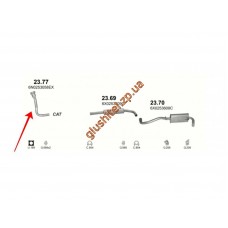 Труба приймальна Сеат Ароса (Seat Arosa)/Фольксваген Поло (Volkswagen Polo) 1.7/1.9 D 96-05 (23.77) Polmostrow алюмінізірованний