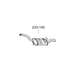 Глушник Фольксваген Пассат (Volkswagen Passat) 2.0D 07-10 (233-145) Bosal 30.54 алюмінізований