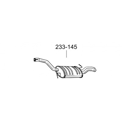 Резонатор Фольксваген Пассат (Volkswagen Passat) 2.0D 07-10 (283-875) Bosal 30.55 алюмінізований